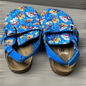 Colorful Blue Kids Sandals with Fun Print size 8